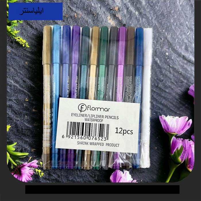 مداد چشم شمعی رنگی فلورمار - بسته 12 عددی